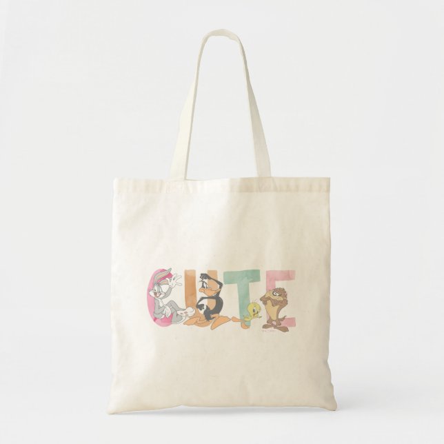 LOONEY TUNES™ Cute Watercolor Wordmark Tote Bag (Front)