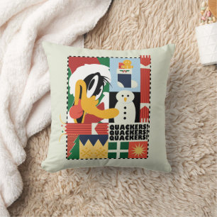 LOONEY TUNES™ DAFFY DUCK™ Holiday Quackers Cushion
