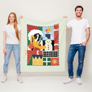 LOONEY TUNES™ DAFFY DUCK™ Holiday Quackers Fleece Blanket