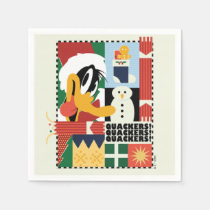 LOONEY TUNES™ DAFFY DUCK™ Holiday Quackers Napkin