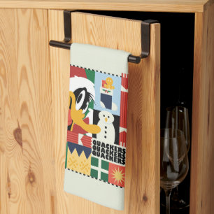 LOONEY TUNES™ DAFFY DUCK™ Holiday Quackers Tea Towel