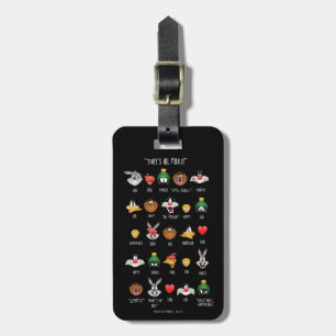 LOONEY TUNES™ Emoji Chart Luggage Tag