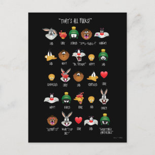 LOONEY TUNES™ Emoji Chart Postcard