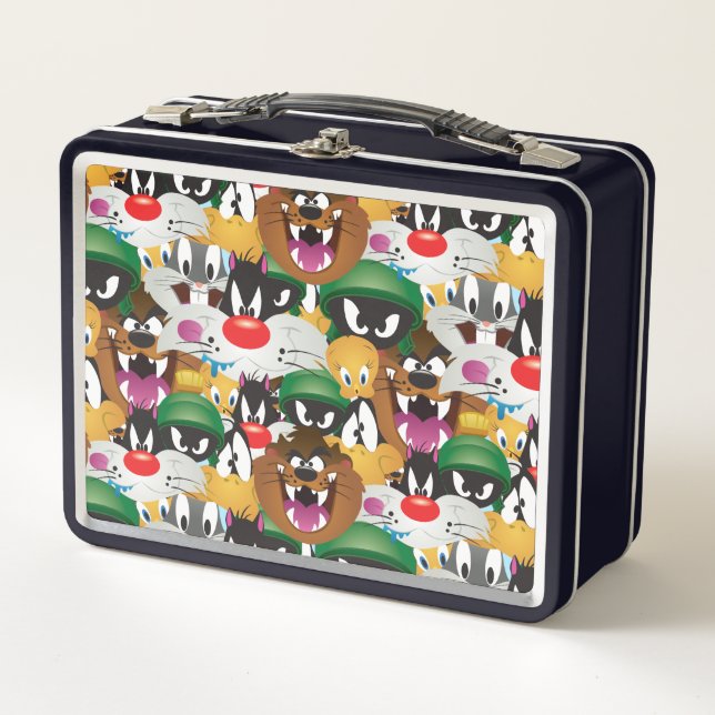 LOONEY TUNES™ Emoji Pattern Metal Lunch Box (Front)