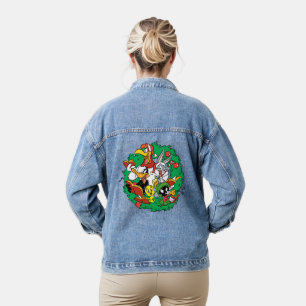 LOONEY TUNES™ Group Christmas Wreath Denim Jacket