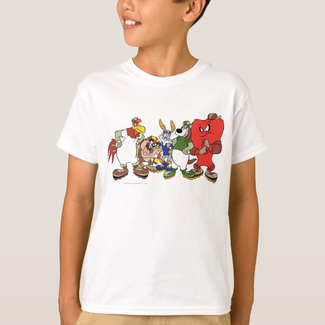 LOONEY TUNES™ Group Rollerblade Picture T-Shirt (Front)