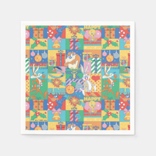 LOONEY TUNES™   Happy Holidays Christmas Pattern Napkin