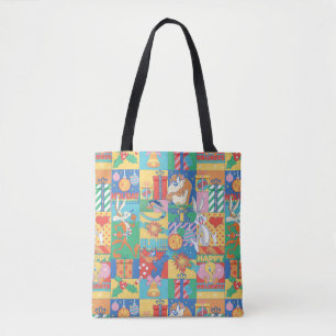 LOONEY TUNES™   Happy Holidays Christmas Pattern Tote Bag