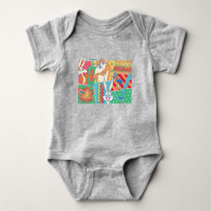 LOONEY TUNES™ Happy Holidays Pattern Baby Bodysuit