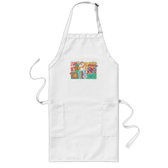 LOONEY TUNES™ | Happy Holidays Pattern Long Apron (Front)