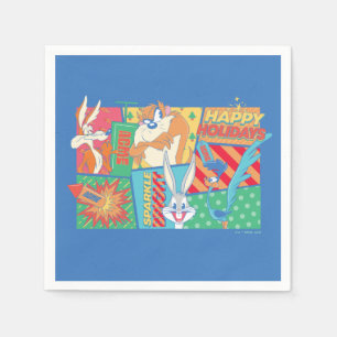 LOONEY TUNES™   Happy Holidays Pattern Napkin