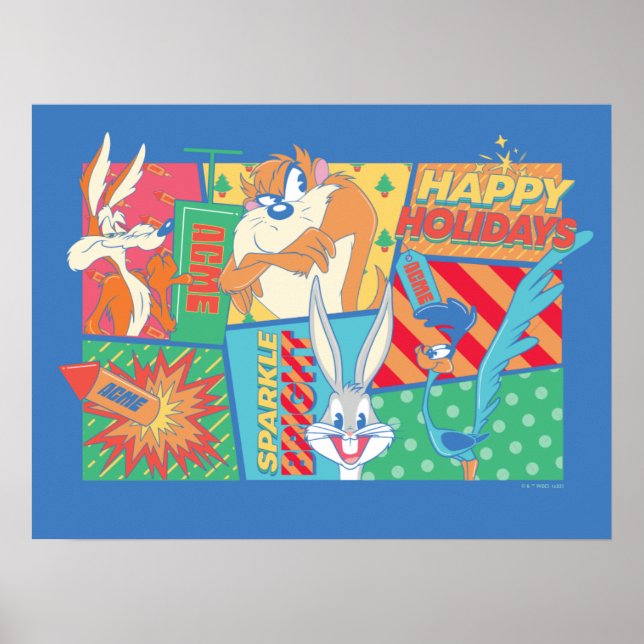 LOONEY TUNES™ | Happy Holidays Pattern Poster (Front)