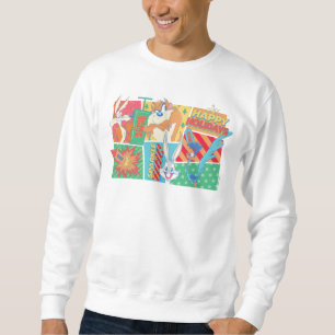 LOONEY TUNES™ Happy Holidays Pattern Sweatshirt