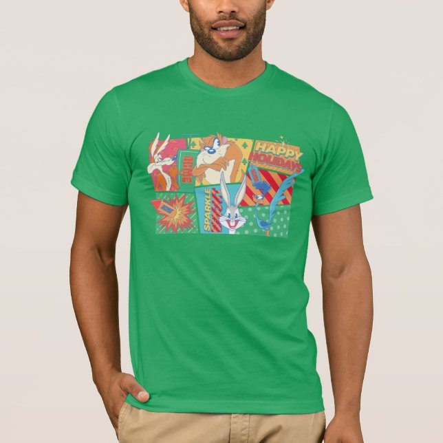 LOONEY TUNES™ | Happy Holidays Pattern T-Shirt (Front)