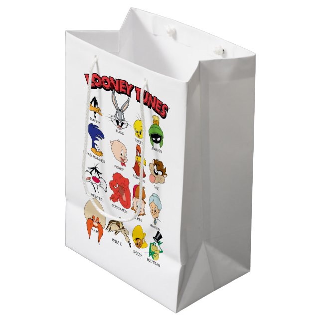 LOONEY TUNES™ Headshots Medium Gift Bag (Front Angled)