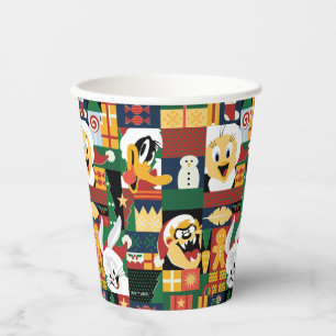 LOONEY TUNES™Holiday Block Pattern Paper Cups