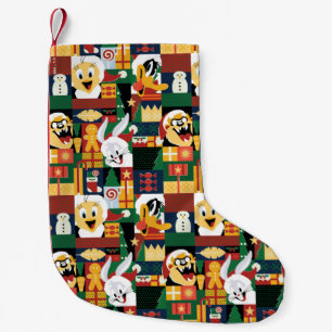 LOONEY TUNES™Holiday Block Pattern Small Christmas Stocking