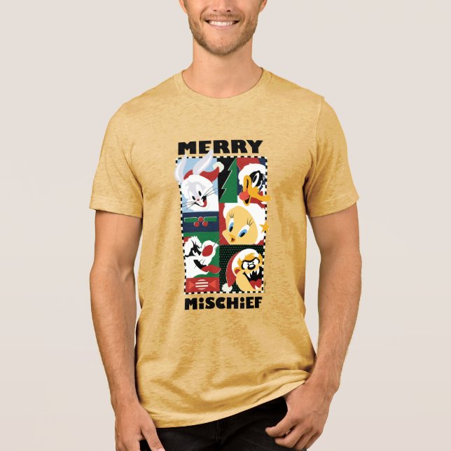 LOONEY TUNES™ Holiday Merry Mischief Tri-Blend Shirt (Front)