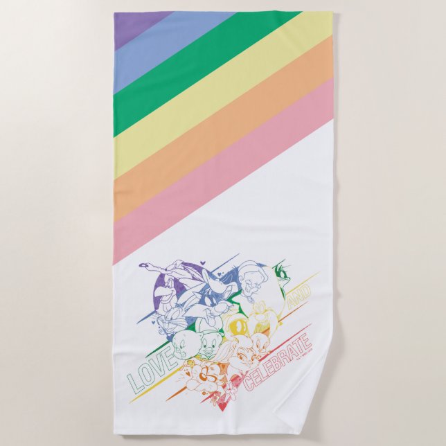 LOONEY TUNES™ - Love and Celebrate Beach Towel (Front)
