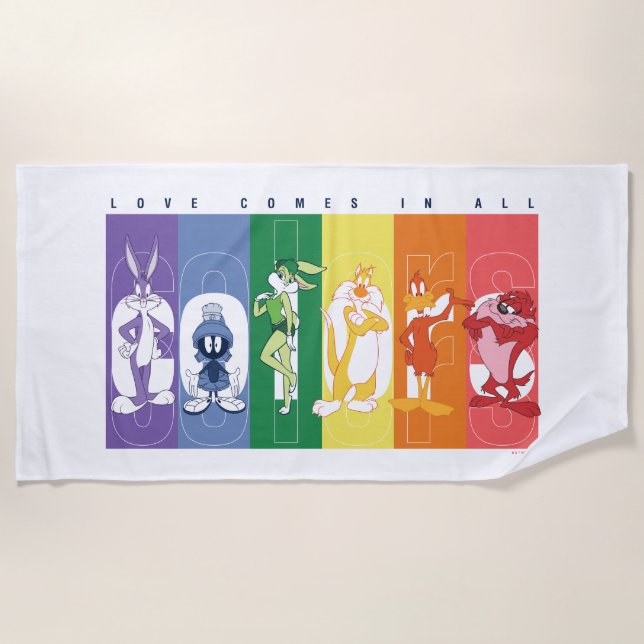LOONEY TUNES™ - Love Comes In All Colours Beach Towel (Front)