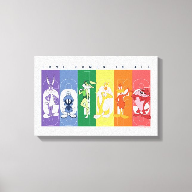 LOONEY TUNES™ - Love Comes In All Colours Canvas Print (Front)