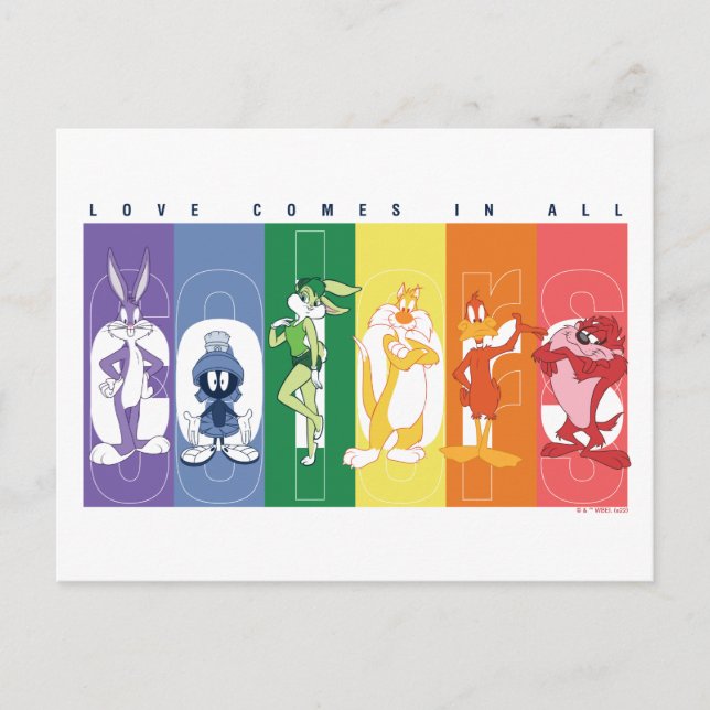LOONEY TUNES™ - Love Comes In All Colours Postcard (Front)