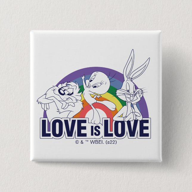 LOONEY TUNES™ - Love Is Love 15 Cm Square Badge (Front)