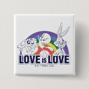 LOONEY TUNES™ - Love Is Love 15 Cm Square Badge
