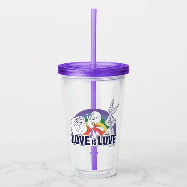 LOONEY TUNES™ - Love Is Love Acrylic Tumbler (Front)