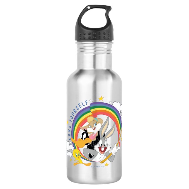 LOONEY TUNES™ - Love Yourself Pride Badge 532 Ml Water Bottle (Front)