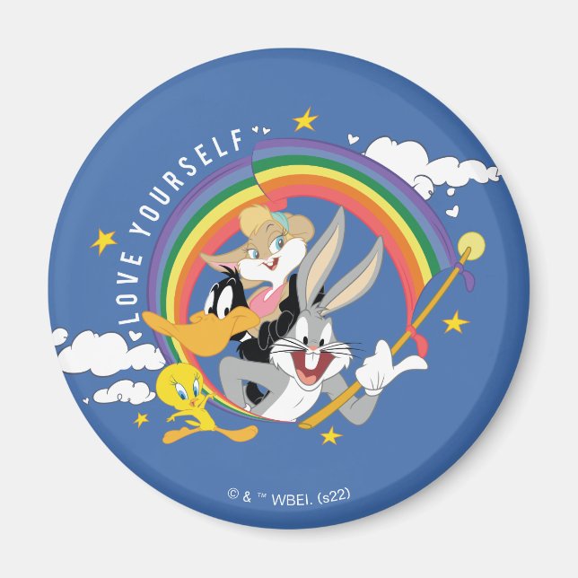 LOONEY TUNES™ - Love Yourself Pride Badge Magnet (Front)