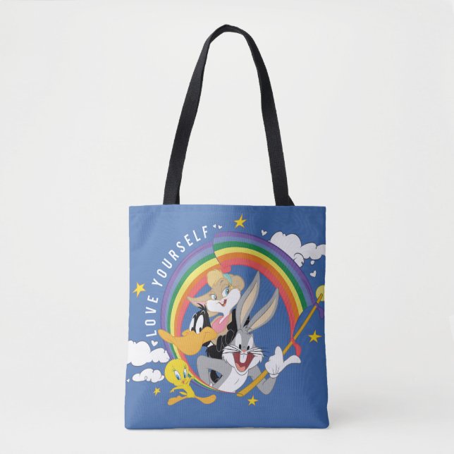 LOONEY TUNES™ - Love Yourself Pride Badge Tote Bag (Front)