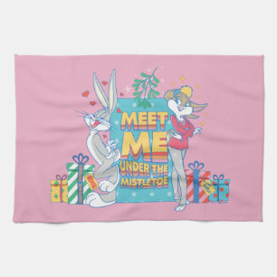 LOONEY TUNES™   Meet Me Under the Mistletoe Tea Towel