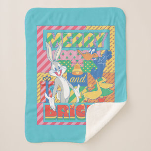 LOONEY TUNES™ Merry and Bright Christmas Sherpa Blanket