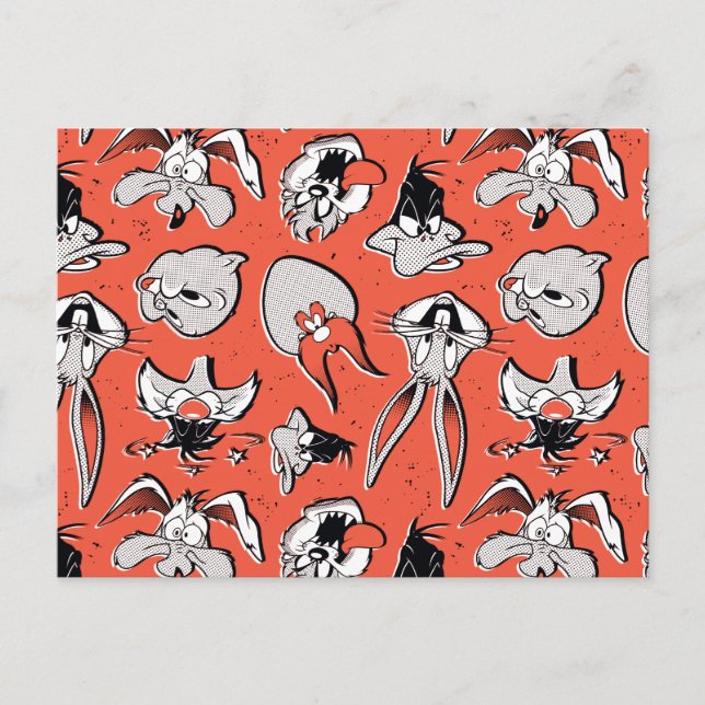 LOONEY TUNES™ Retro Halftone Pattern Postcard (Front)