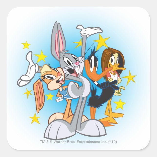 LOONEY TUNES™ Show Group Square Sticker (Front)