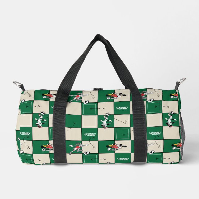 LOONEY TUNES™ Soccer Grid Pattern Duffle Bag (Front)