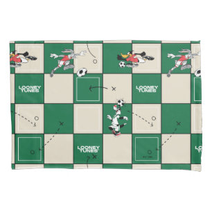 LOONEY TUNES™ Soccer Grid Pattern Pillowcase