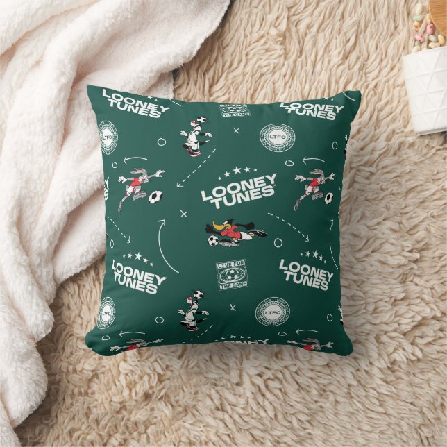 LOONEY TUNES™ Soccer Playbook Pattern Cushion (Blanket)