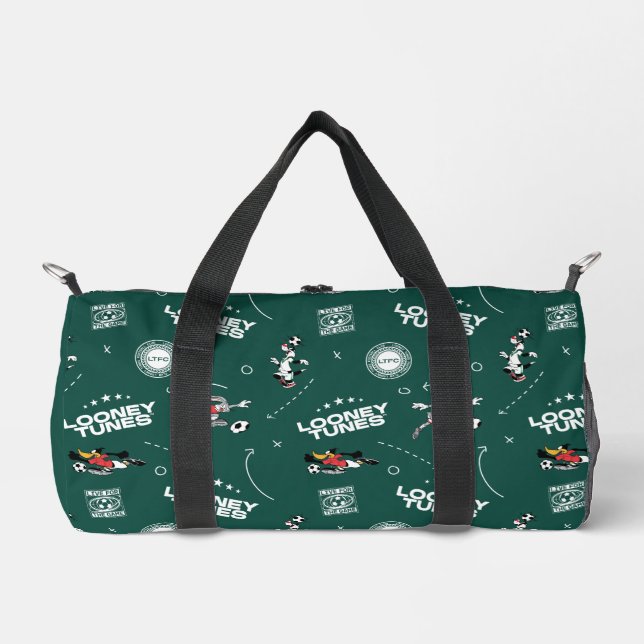 LOONEY TUNES™ Soccer Playbook Pattern Duffle Bag (Front)
