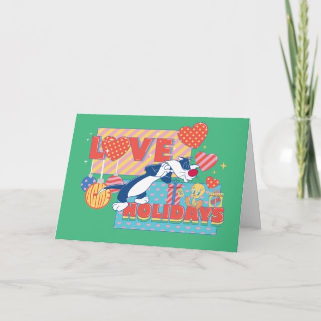 LOONEY TUNES™ | SYLVESTER™ & TWEETY™Love Holidays Card (Front)