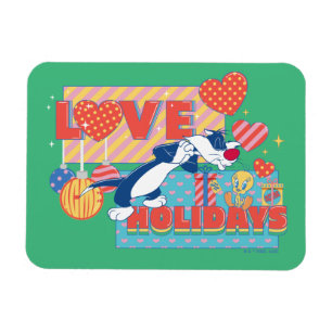 LOONEY TUNES™   SYLVESTER™ & TWEETY™Love Holidays Magnet