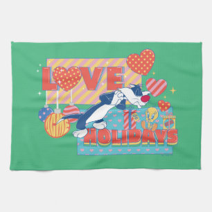 LOONEY TUNES™   SYLVESTER™ & TWEETY™Love Holidays Tea Towel