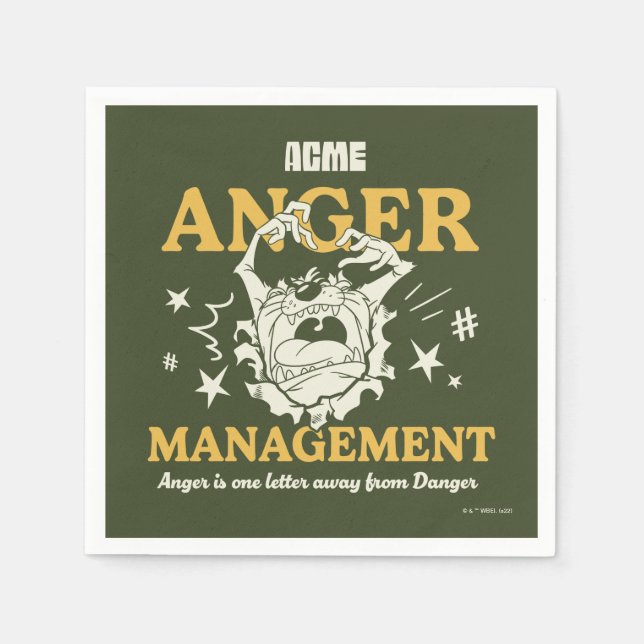 LOONEY TUNES™ |TAZ™ ACME Anger Management Napkin (Front)