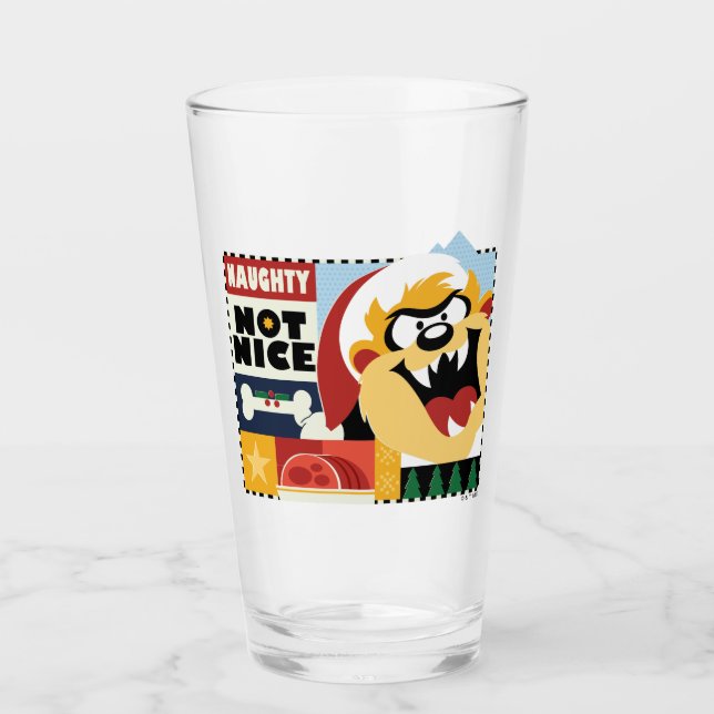 LOONEY TUNES™ TAZ™ Naughty Not Nice Glass (Front)