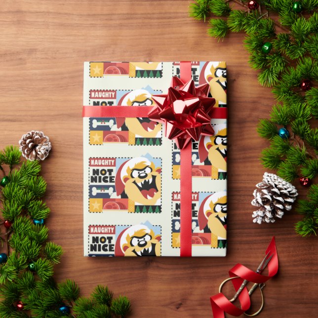 LOONEY TUNES™ TAZ™ Naughty Not Nice Wrapping Paper (Holiday Gift)