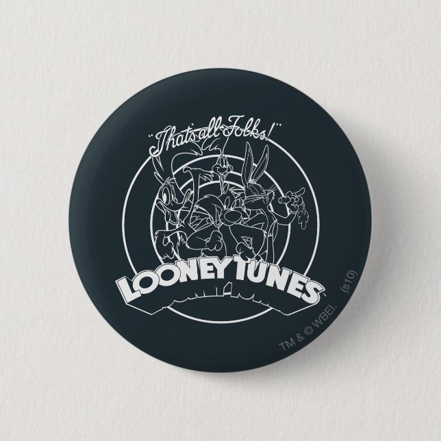 LOONEY TUNES™ THAT'S ALL FOLKS!™ 6 CM ROUND BADGE (Front)