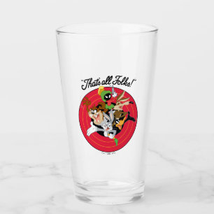 LOONEY TUNES™ "THAT'S ALL FOLKS!™" Bullseye Gr Glass