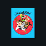 LOONEY TUNES™ "THAT'S ALL FOLKS!™" Bullseye Group Canvas Print<br><div class="desc">LOONEY TUNES™ | Iconic red bullseye rings with TAZ™,  BUGS BUNNY™,  MARVIN THE MARTIAN™,  WILE E. COYOTE™,  and DAFFY DUCK™ emerging from the centre,  featuring the phrase "THAT'S ALL FOLKS!™" written above.</div>