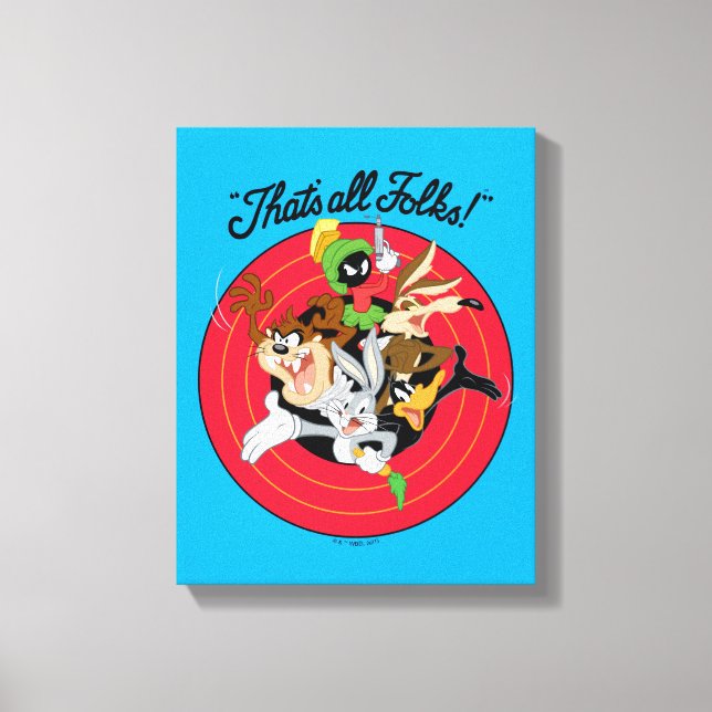 LOONEY TUNES™ "THAT'S ALL FOLKS!™" Bullseye Group Canvas Print (Front)